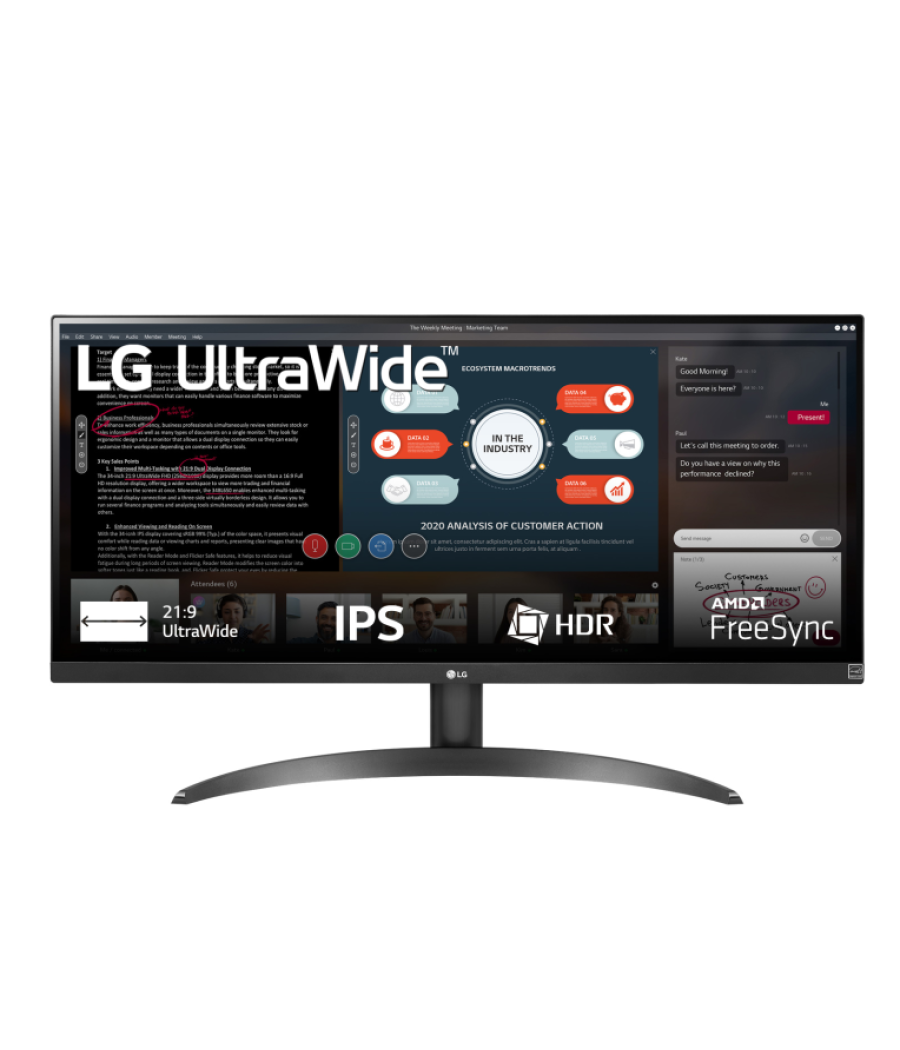 Monitor lg 29wp500-b 29" 2560x1080 5ms 2xhdmi negro