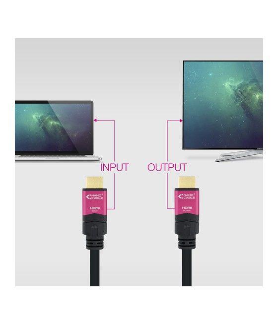Nanocable 10.15.3730 cable HDMI 30 m HDMI tipo A (Estándar) Negro, Rosa - Imagen 5