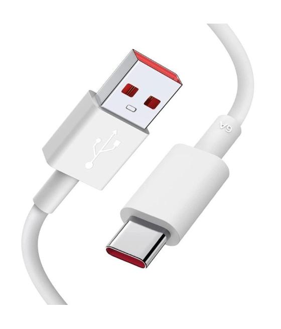 Cable usb xiaomi 6a type-a to type-c/ usb macho - usb tipo-c macho/ 1m/ blanco