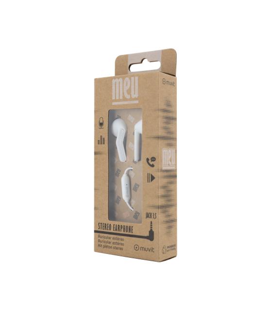 Auriculares muvit meu 3.5 mm blanco