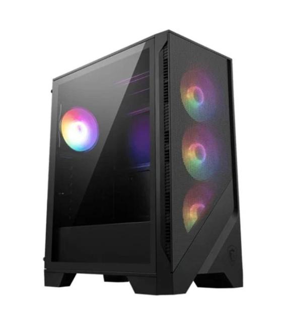 Caja ordenador gaming msi mag forge 121a airflow atx argb cristal templado negro