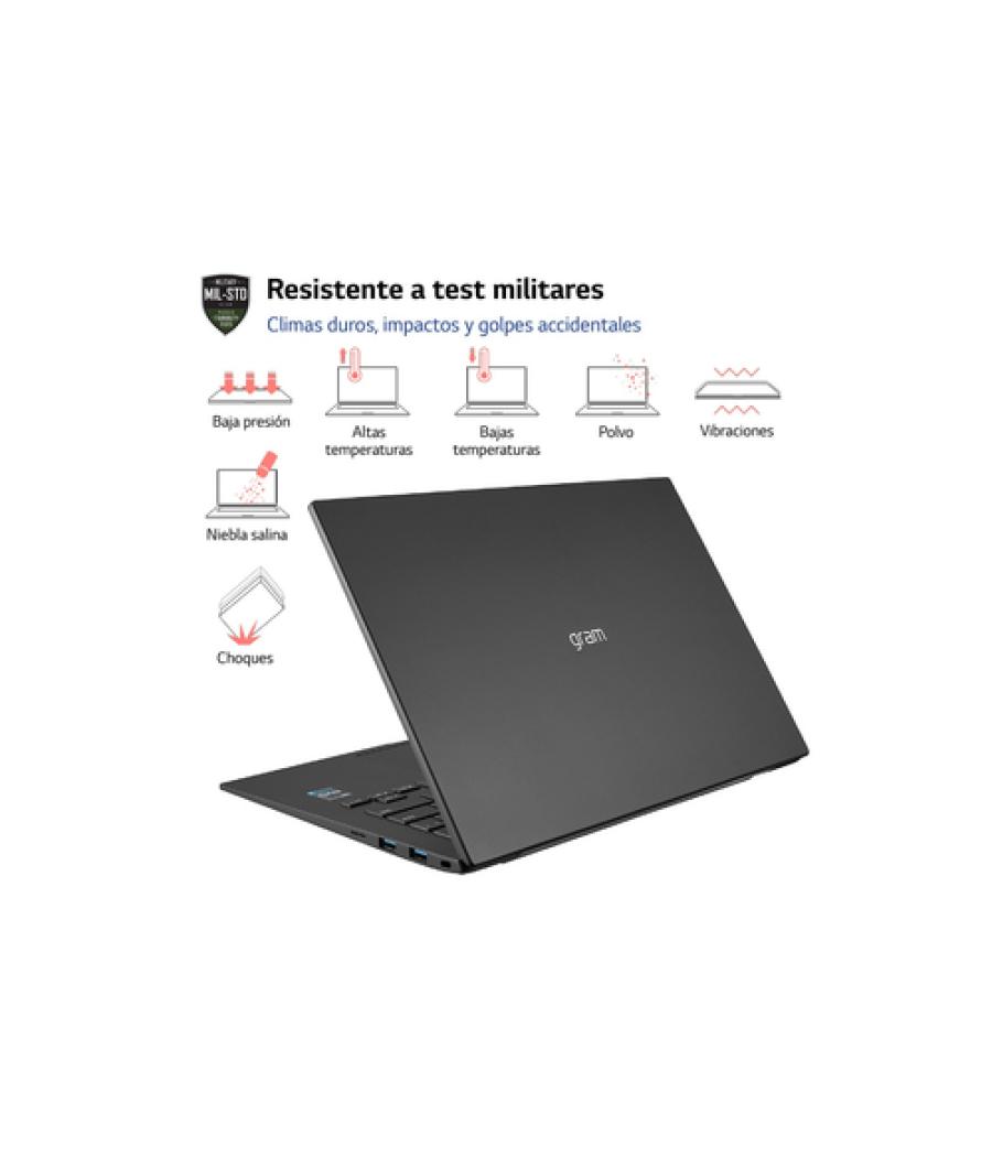 LG Gram 14Z90R-G.AP75B ordenador portatil Intel® Core™ i7 i7-1360P Portátil 35,6 cm (14") WUXGA 16 GB LPDDR5-SDRAM 512 GB SSD Wi