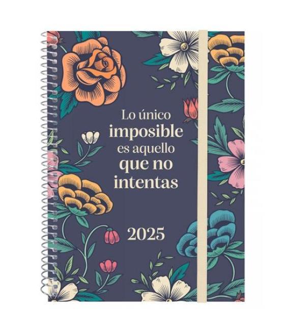 Finocam agenda anual design collection espiral e10-155x212mm svh imposible 2025