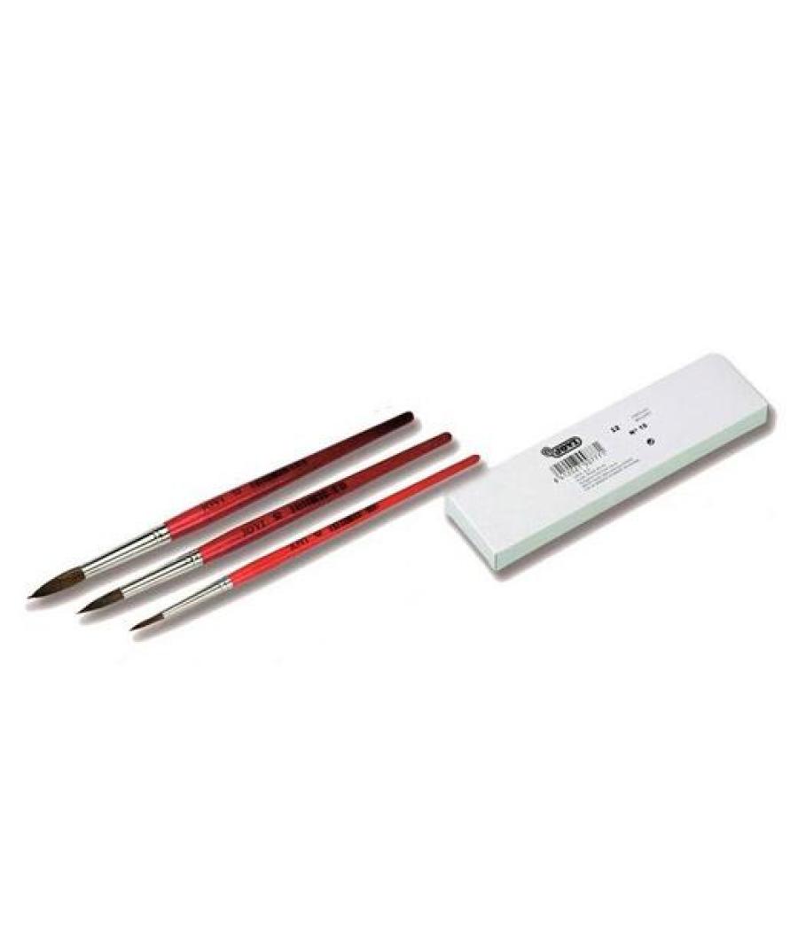 Jovi estuche 12 pinceles artísticos school pelo poney nº 7