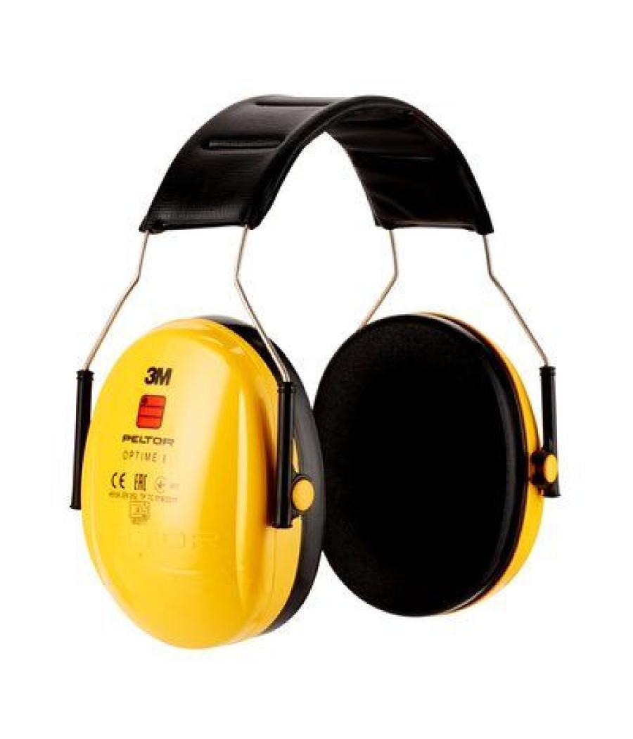 Cascos orejeras acolchadas con diadema proteccion auditiva peltor optime h510a-1 snr-27db amarillo 3m 7100334982