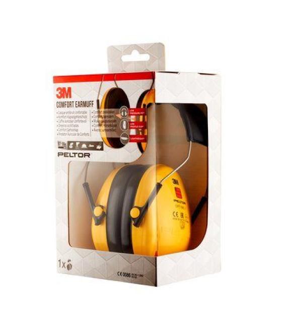 Cascos orejeras acolchadas con diadema proteccion auditiva peltor optime h510a-1 snr-27db amarillo 3m 7100334982