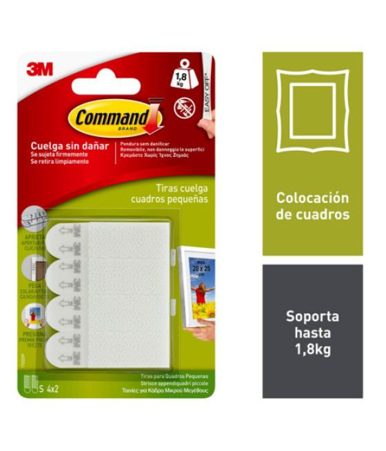 Blister tiras adhesivas pequeñas para cuadros hasta 1,8kg command 17202 3m 7100127222