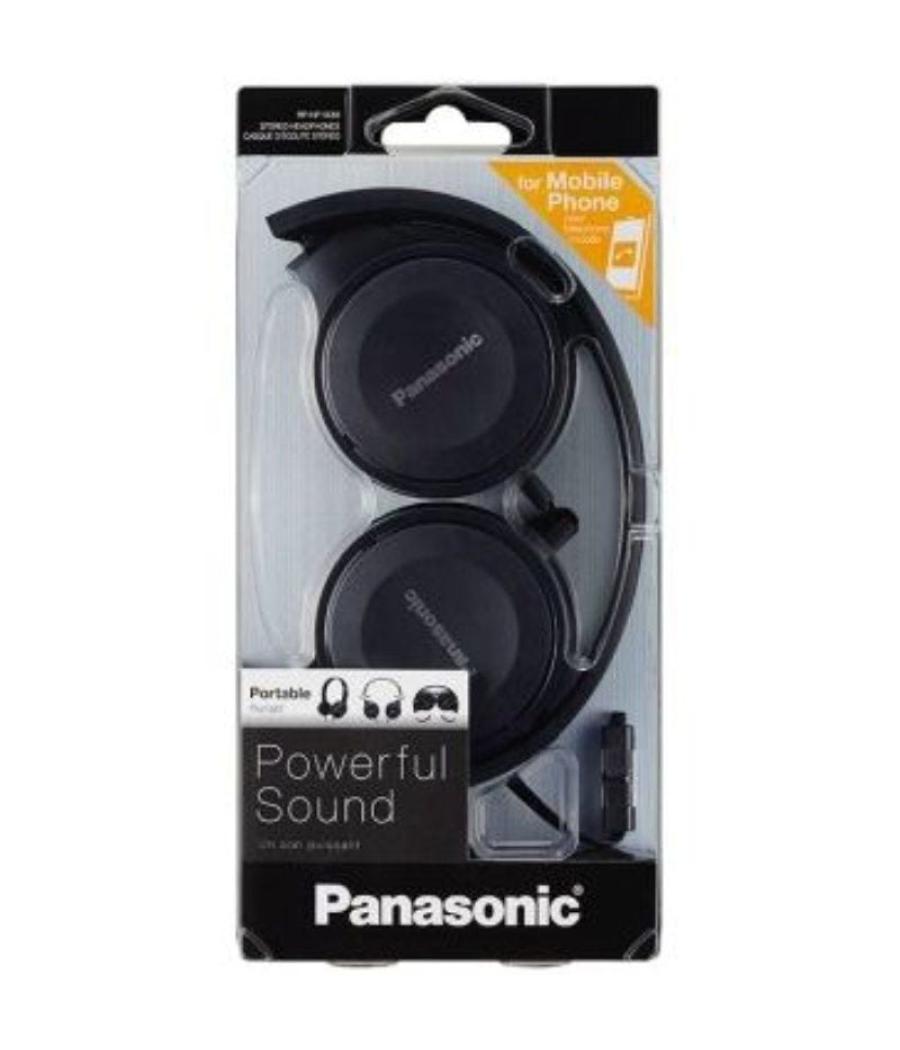 Auriculares panasonic rp-hf100me/ con micrófono/ jack 3.5/ negros