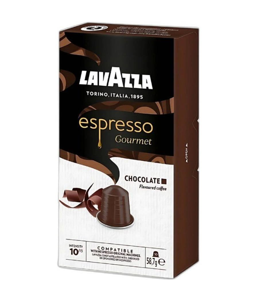 Cápsula lavazza espresso gourmet chocolate para cafeteras nespresso/ caja de 10