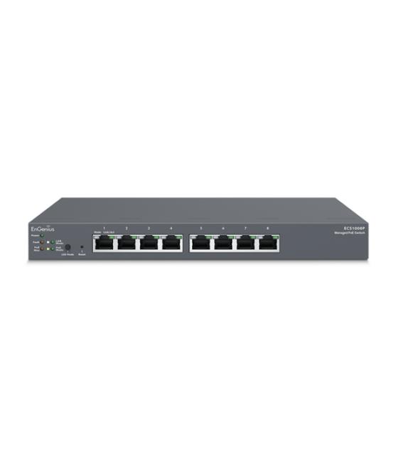 EnGenius ECS1008P switch Gestionado L2 Gigabit Ethernet (10/100/1000) Energía sobre Ethernet (PoE) Negro