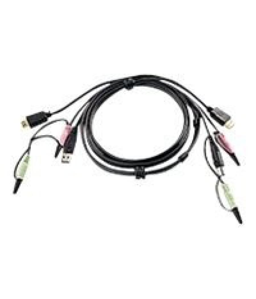 Aten 2l-7d02uh cable para video, teclado y ratón (kvm) 1,8 m negro