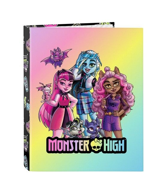 Safta carpeta folio anillas mixtas 4x25mm monster high "creep"