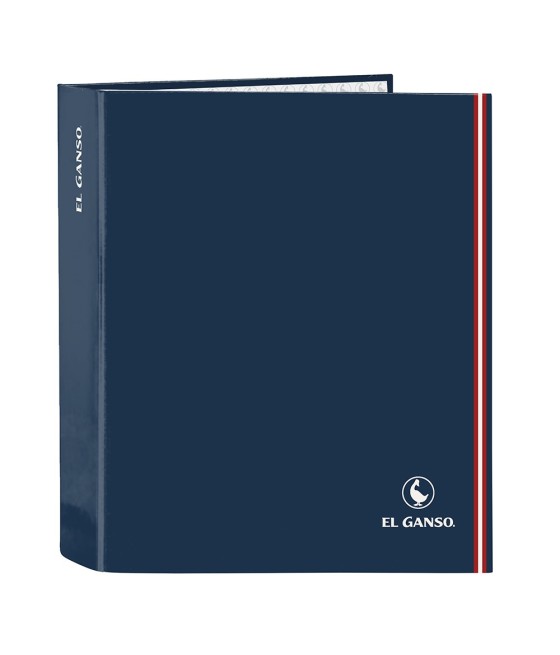 Safta carpeta de anillas 4x35mm folio lomo ancho el ganso classic azul