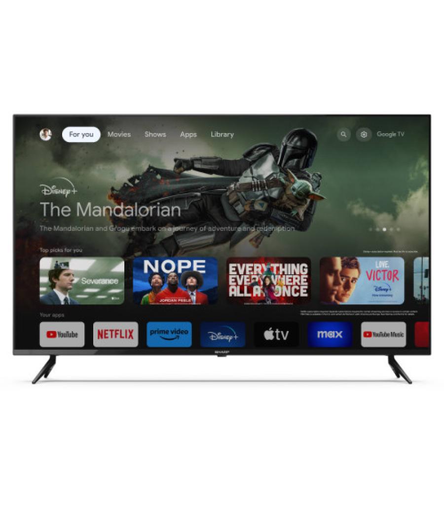 Sharp 50gl4060e televisor 127 cm (50") 4k ultra hd smart tv wifi negro