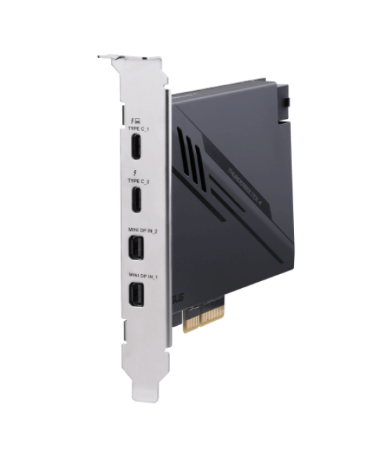 Asus thunderboltex 4 tarjeta y adaptador de interfaz interno mini displayport, pcie, thunderbolt, usb 2.0, usb 3.2 gen 2 (3.1 ge