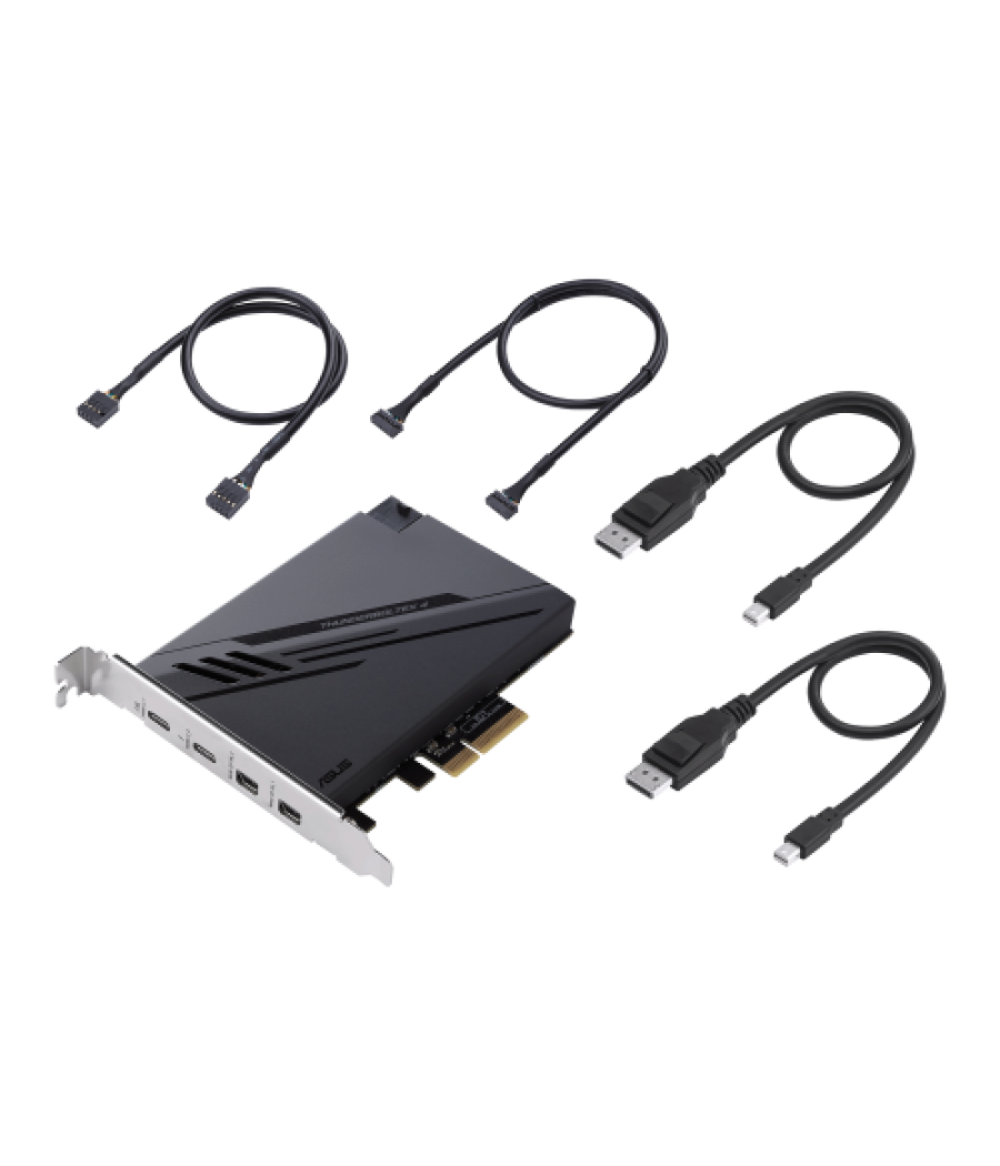 Asus thunderboltex 4 tarjeta y adaptador de interfaz interno mini displayport, pcie, thunderbolt, usb 2.0, usb 3.2 gen 2 (3.1 ge