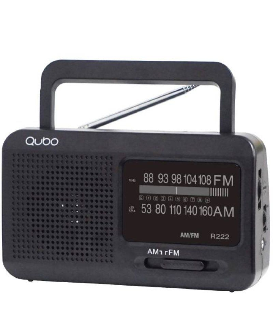 Radio portátil qubo r-222/ negro