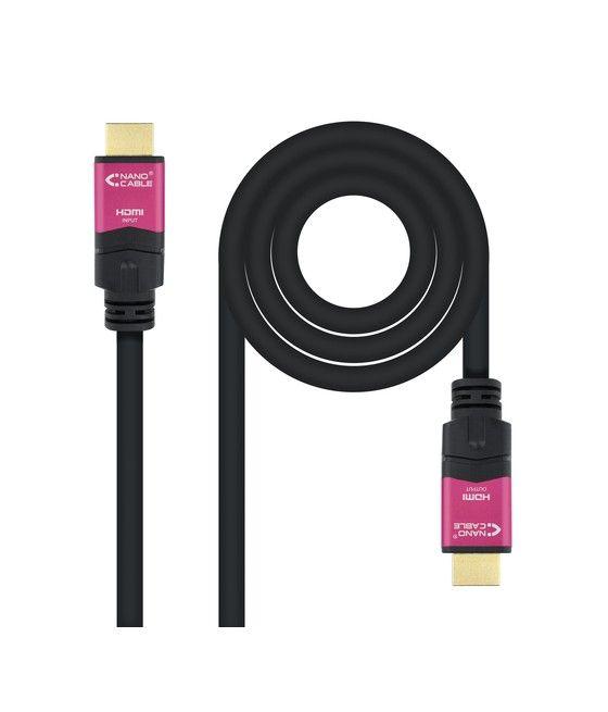 Nanocable 10.15.3715 cable HDMI 15 m HDMI tipo A (Estándar) Negro, Rosa - Imagen 1