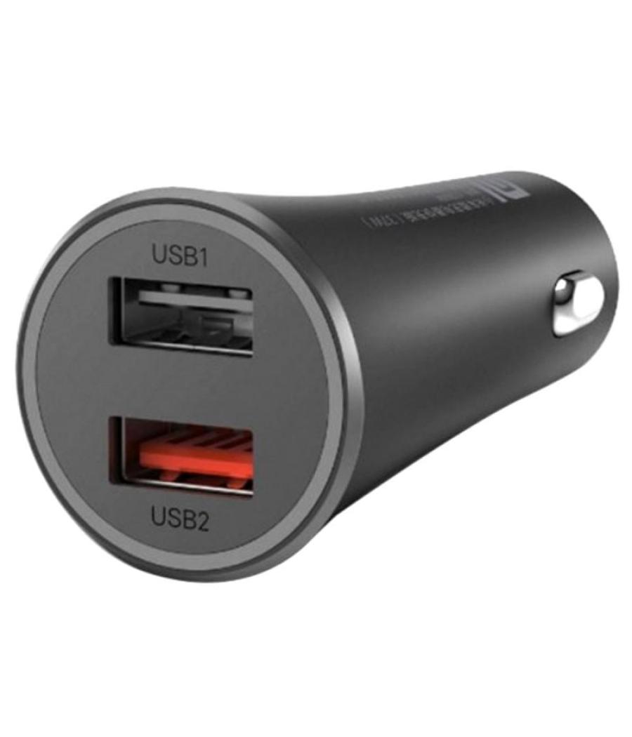 Cargador de coche xiaomi mi car charger/ 2xusb/ 2a/ 3a