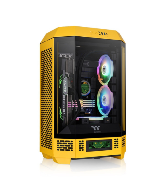 Caja thermaltake the tower 300 bumblebee mini-itx 2xusba 3.2 sin fuente negro