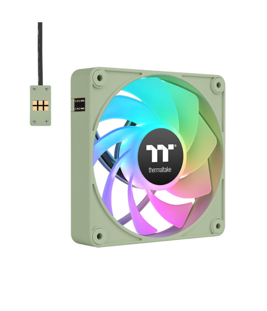Ventilador inv magnetico caja thermaltake ct120 ex argb 3xvent verde matcha