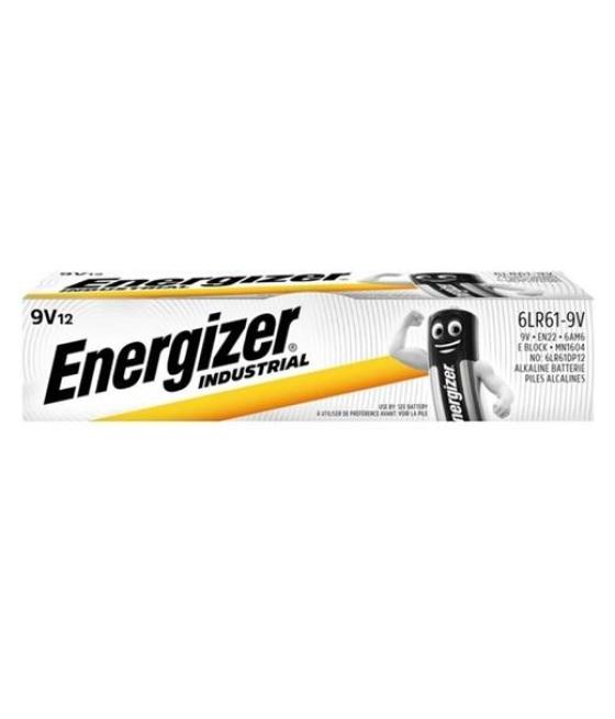 Energizer pila industrial 6lr61 alcalinas 9v blister-12-