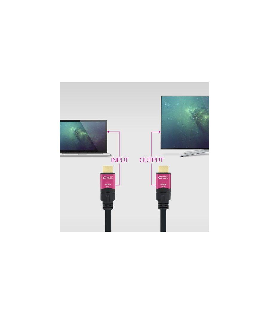Nanocable 10.15.3715 cable HDMI 15 m HDMI tipo A (Estándar) Negro, Rosa - Imagen 4