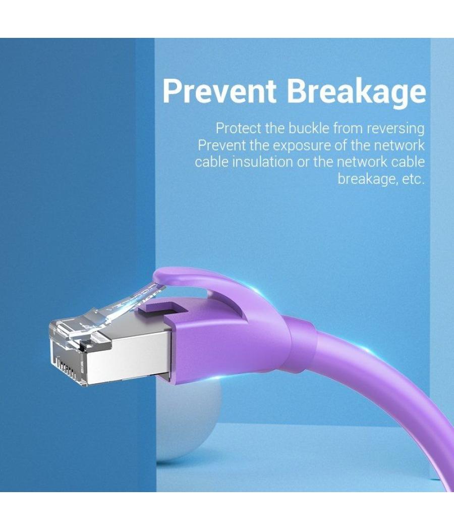 Funda protectora rj45 vention iodv0-100/ 100 uds/ morada