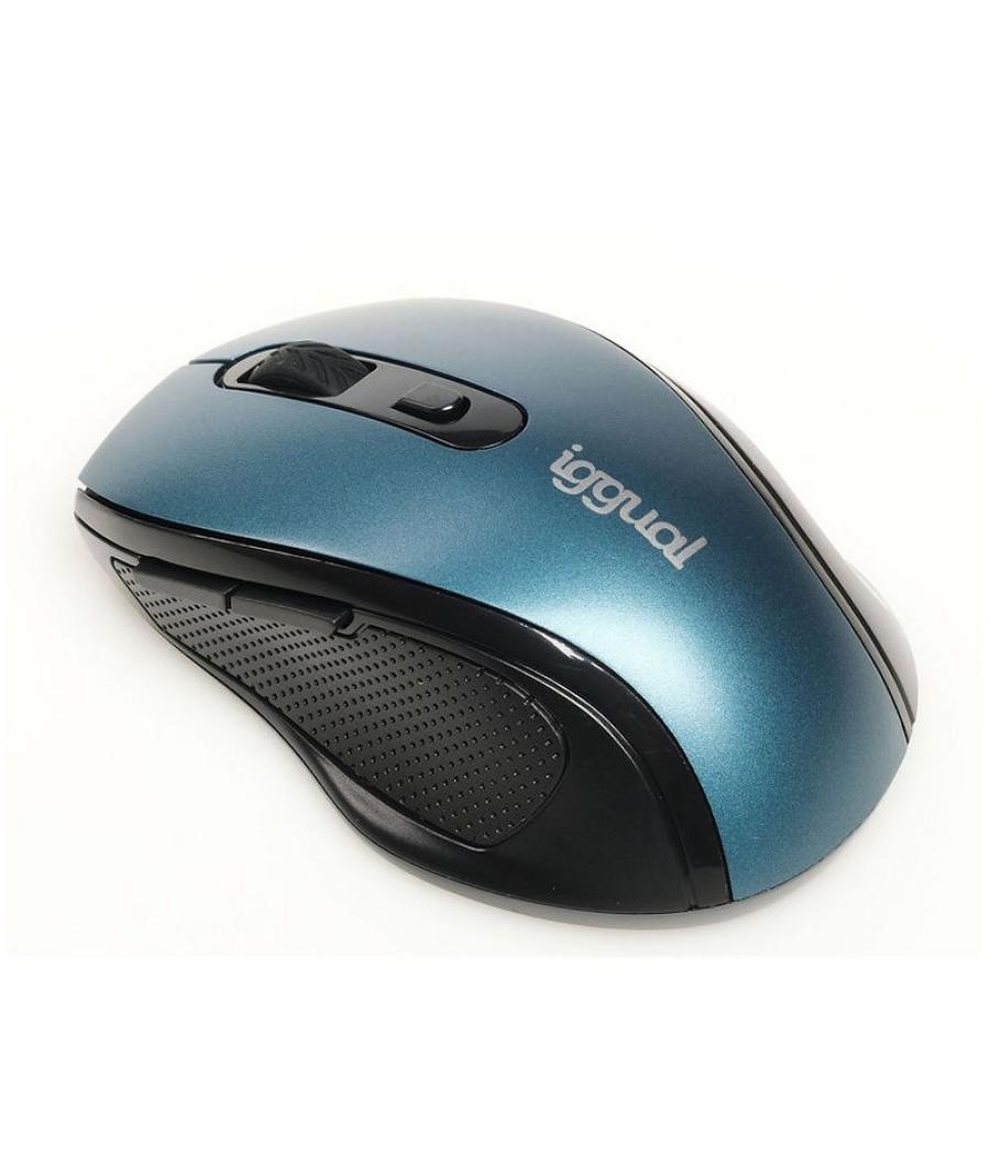 Iggual ratón inalámbrico ergonomic-m-1600dpi azul