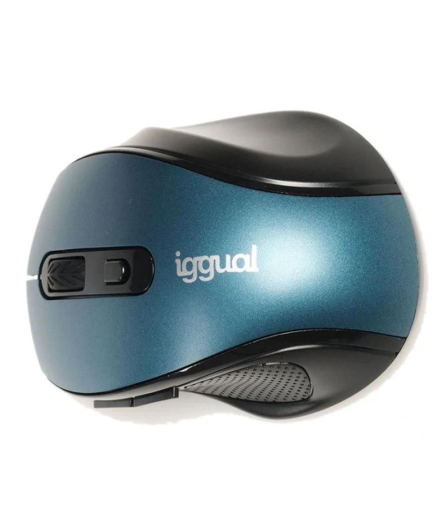 Iggual ratón inalámbrico ergonomic-m-1600dpi azul