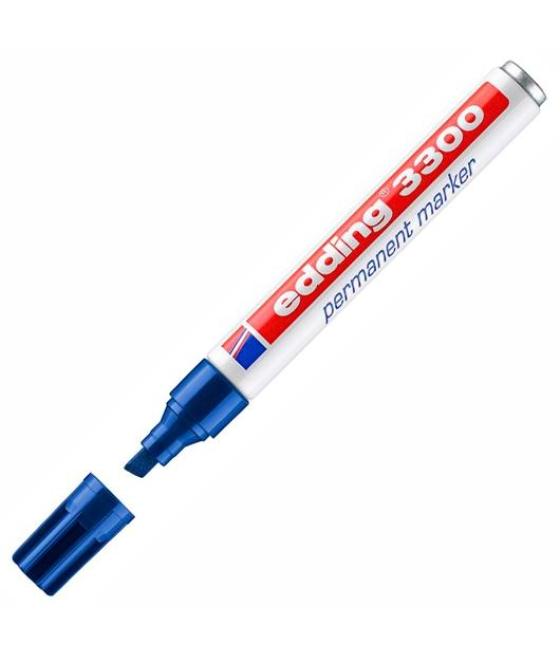 Edding marcador permanente 3300 punta biselada azul