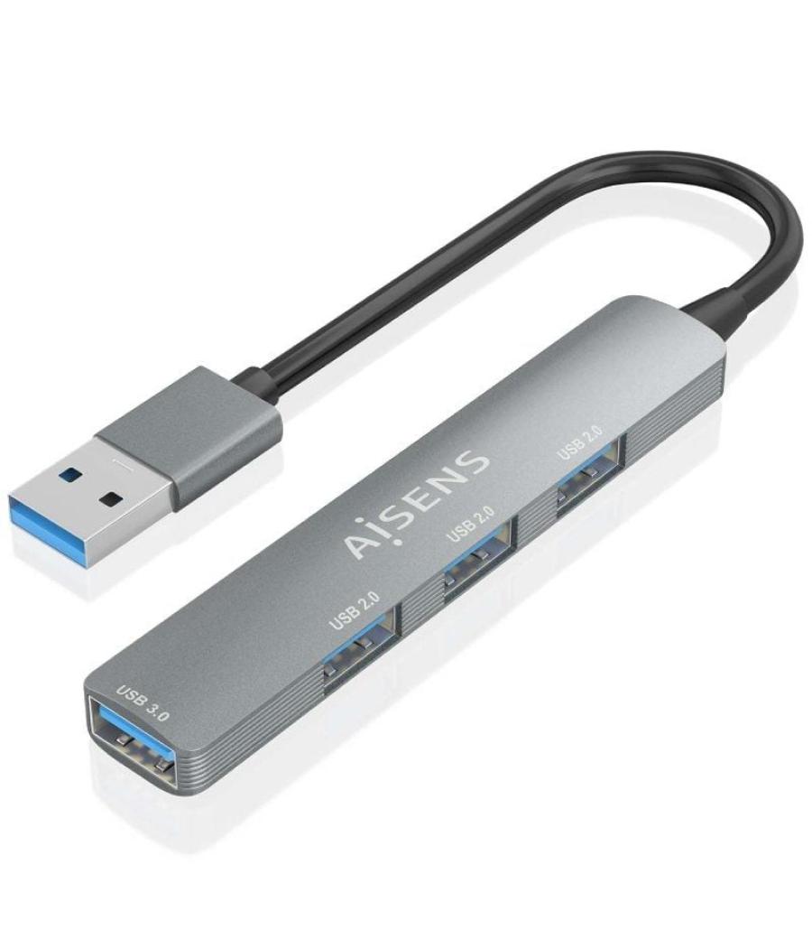 Hub usb 3.0 aisens a106-0859/ 4xusb/ gris