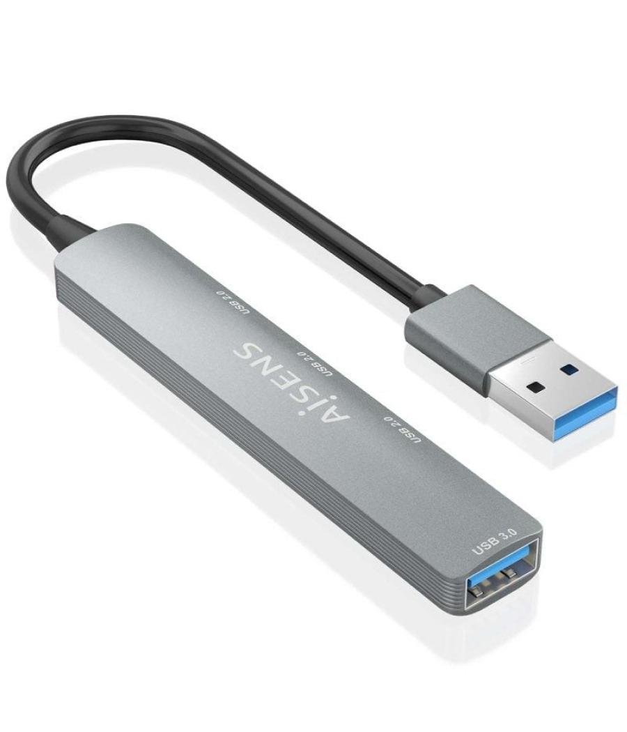 Hub usb 3.0 aisens a106-0859/ 4xusb/ gris