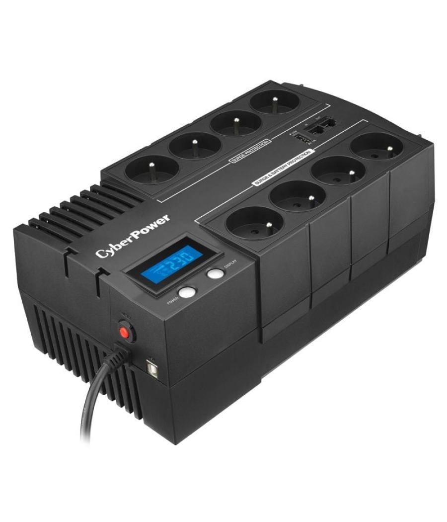 Sai línea interactiva cyberpower br700elcd/ 700va-420w/ 8 salidas/ formato bloque