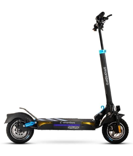 Patinete eléctrico smartgyro speedway certificado/ motor 800w/ ruedas 10'/ 25km/h /autonomía 50km/ negro y azul