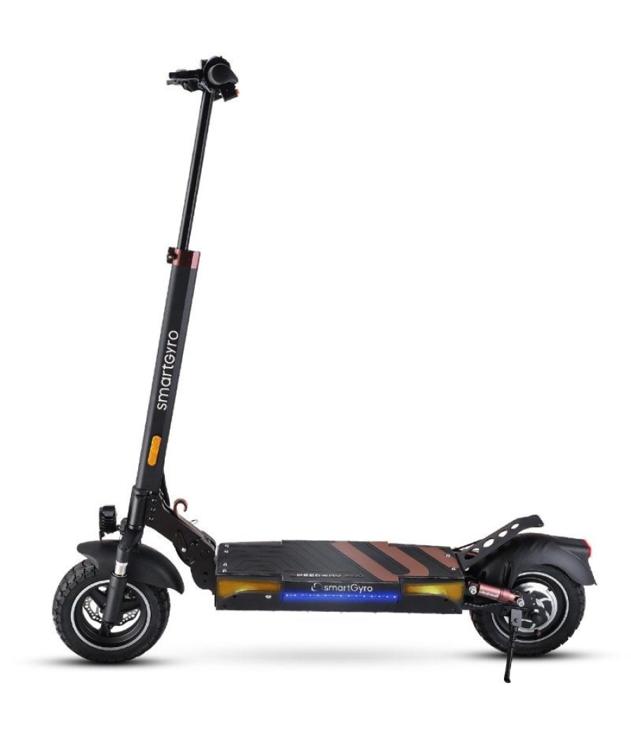 Patinete eléctrico smartgyro speedway pro certificado/ motor 1000w/ ruedas 10'/ 25km/h /autonomía 60km/ negro y azul