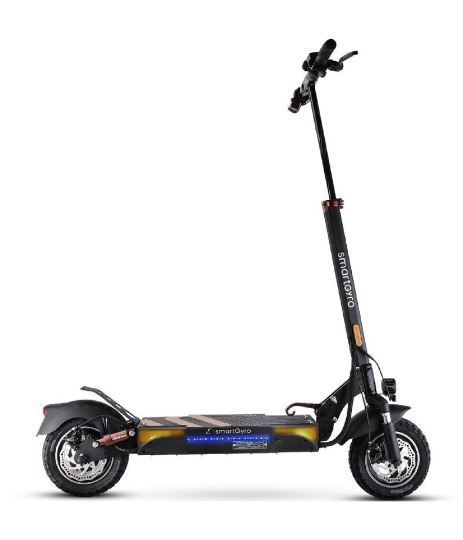 Patinete eléctrico smartgyro speedway pro certificado/ motor 1000w/ ruedas 10'/ 25km/h /autonomía 60km/ negro y azul