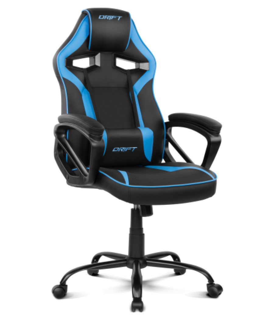 Drift dr50 silla para videojuegos de pc asiento acolchado tapizado negro, azul