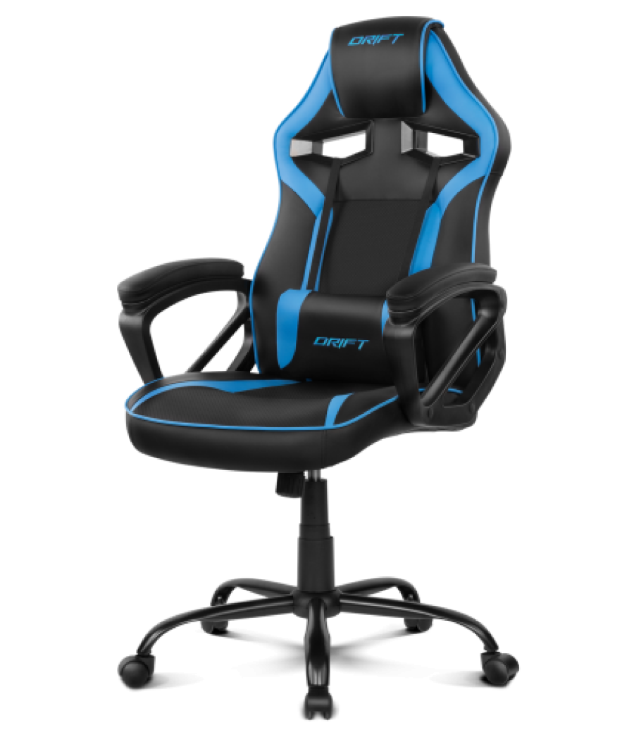 Drift dr50 silla para videojuegos de pc asiento acolchado tapizado negro, azul