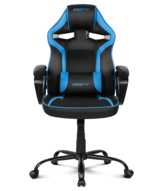 Drift dr50 silla para videojuegos de pc asiento acolchado tapizado negro, azul