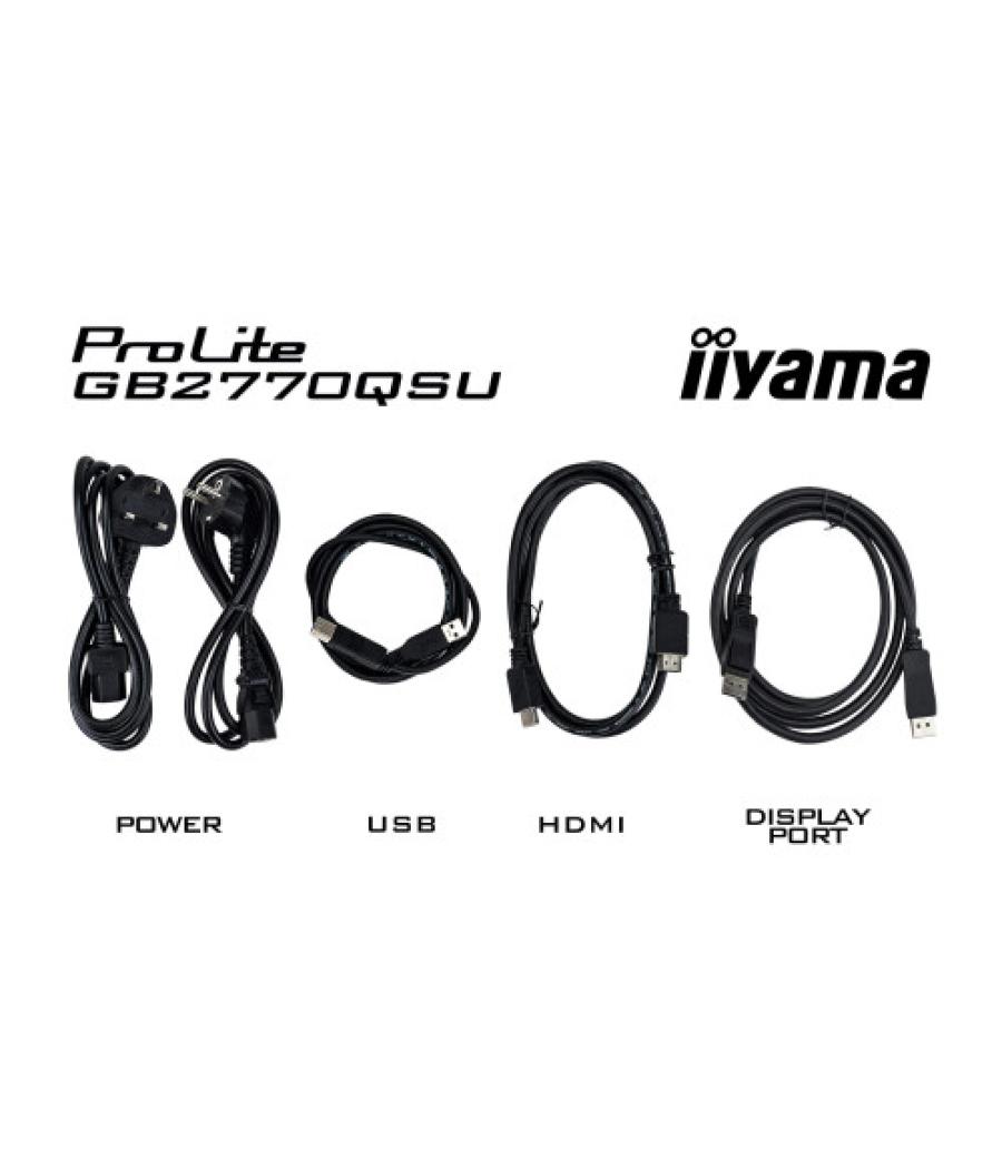 Iiyama g-master gb2770qsu-b6 pantalla para pc 68,6 cm (27") 2560 x 1440 pixeles 2k ultra hd lcd negro