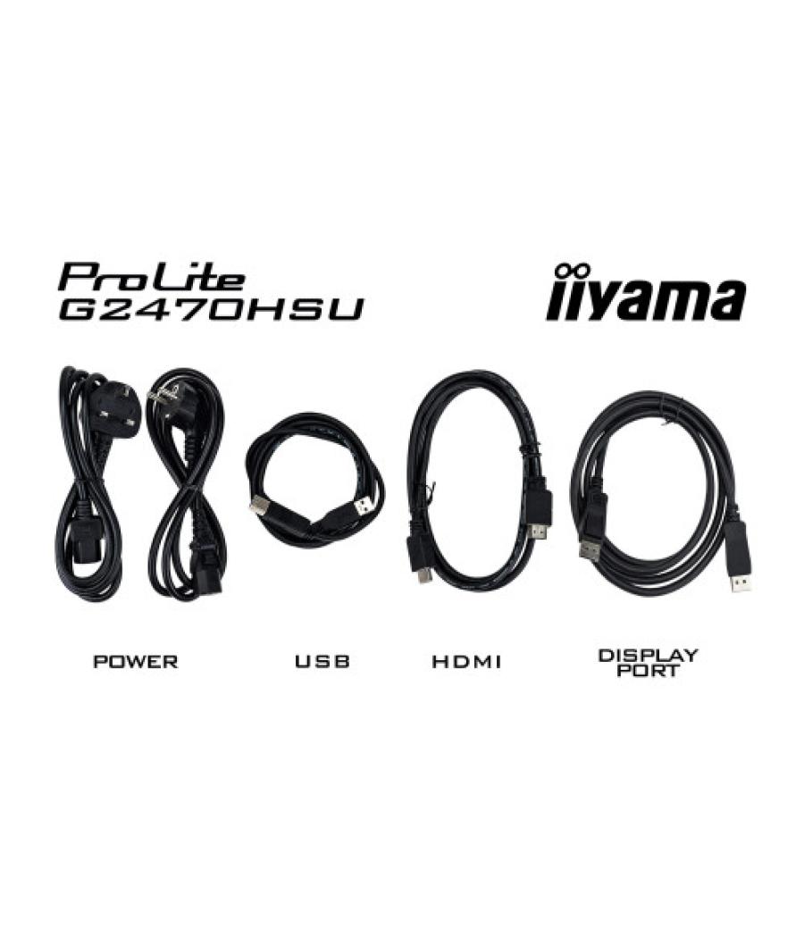 Iiyama g-master g2470hsu-b6 pantalla para pc 60,5 cm (23.8") 1920 x 1080 pixeles full hd lcd negro