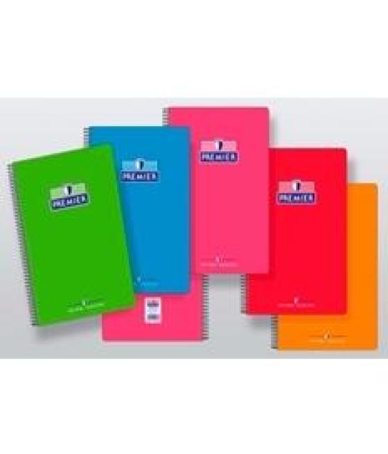 Zorrilla cuaderno espiral premier 80h folio 90gr horizontal t/ cartón contracolado extraduro colores surtidos