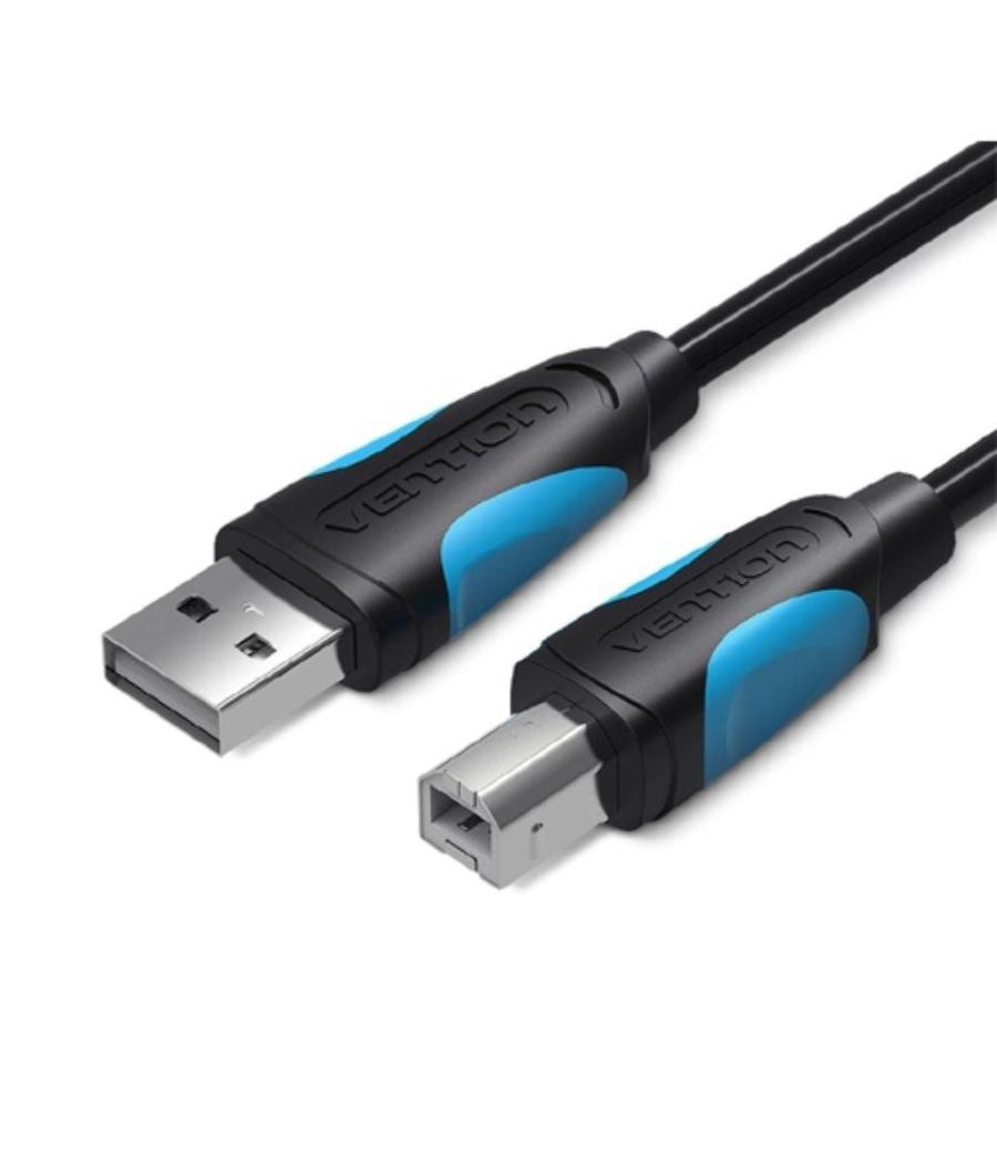Cable usb 2.0 impresora vention vas-a16-b1000/ usb tipo-b macho - usb macho/ 480mbps/ 10m/ negro