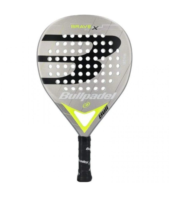 Pala de pádel bullpadel brave 3.0 2021/ gris y amarilla