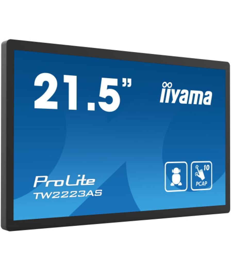 Iiyama tw2223as-b2 pantalla de señalización panel plano interactivo 54,6 cm (21.5") wifi 400 cd / m² full hd negro pantalla táct