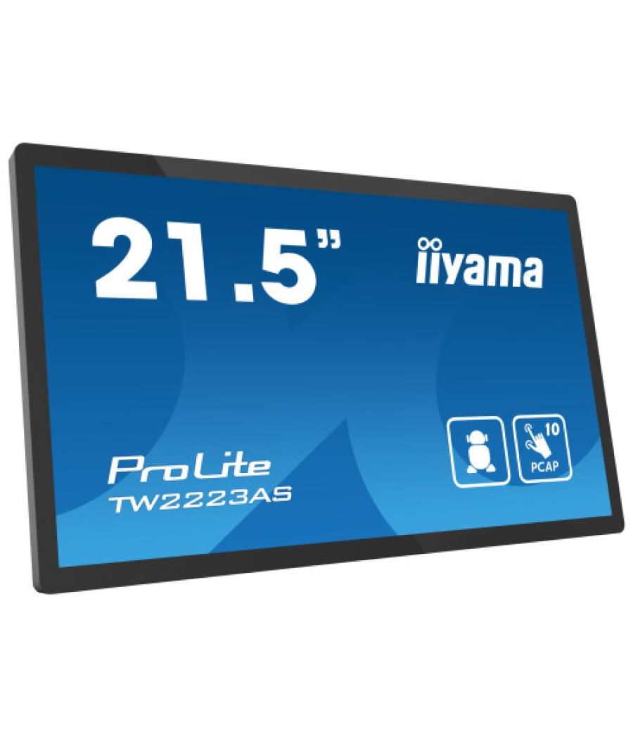 Iiyama tw2223as-b2 pantalla de señalización panel plano interactivo 54,6 cm (21.5") wifi 400 cd / m² full hd negro pantalla táct