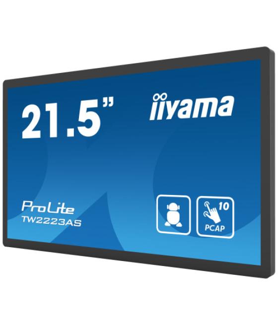 Iiyama tw2223as-b2 pantalla de señalización panel plano interactivo 54,6 cm (21.5") wifi 400 cd / m² full hd negro pantalla táct