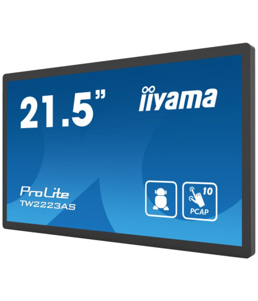 Iiyama tw2223as-b2 pantalla de señalización panel plano interactivo 54,6 cm (21.5") wifi 400 cd / m² full hd negro pantalla táct