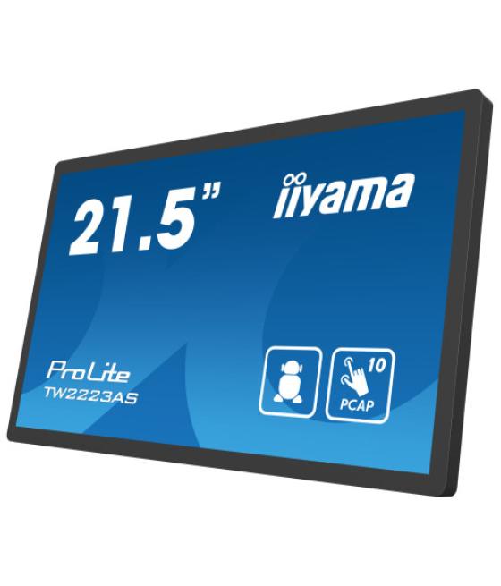 Iiyama tw2223as-b2 pantalla de señalización panel plano interactivo 54,6 cm (21.5") wifi 400 cd / m² full hd negro pantalla táct